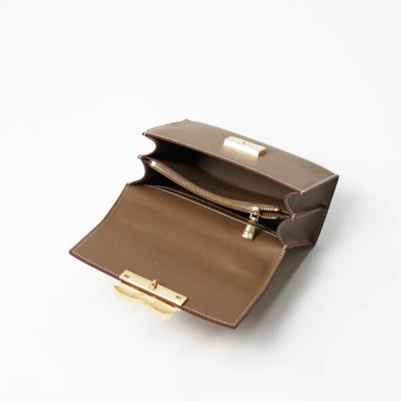 HOUSE OF LITTLEBUNNY Double Timeless 18, Popular Thai Bag Brand in Smoke/Truffle - Picture 3 of 7